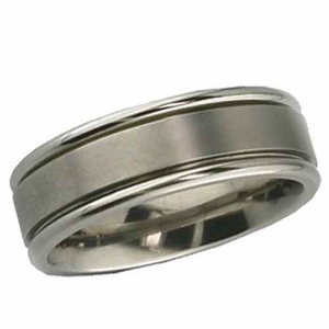 Patterned Titanium Wedding Ring (2217)